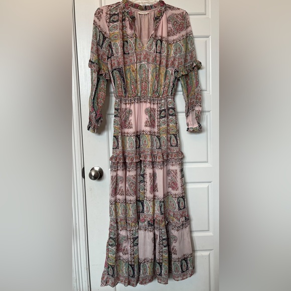 ILLA ILLA Woman’s Paisley Boho Print Maxi Dress. Size: Small Preloved - Picture 2 of 13